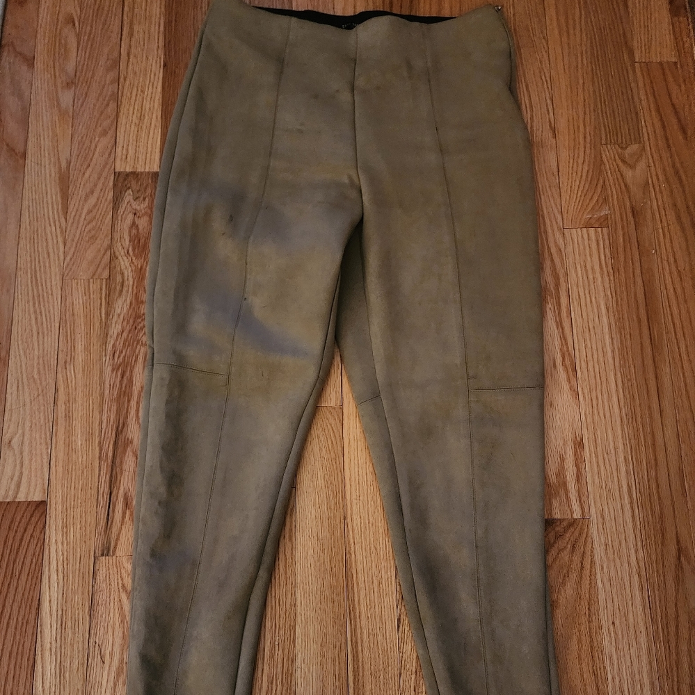 Zara Basics Collection Faux Suede Leggings Size XL